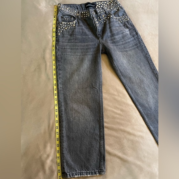*NWOT* THE KOOPLES NELLY STUDDED GRAY LOW-RISE/CROPPED JEANS - Picture 10 of 12